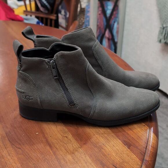 UGG Aureo II Ankle Boot Slate Suede Sz 10 - Picture 2 of 10